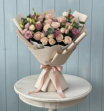 Букет цветов из:  Розы и Лизиантусы #REPLACE_PRED# Поздняково