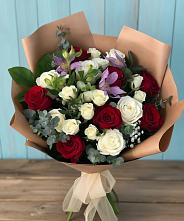 Букет цветов из:  Розы и Альстромерии в Поздняково