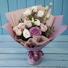 Букет цветов из:  Розы и Лизиантусы #REPLACE_PRED# Поздняково