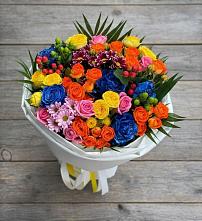 Букет цветов из:  Розы и Хризантемы в Поздняково