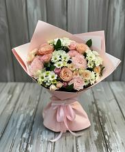 Букет цветов из:  Гвоздики, Розы и Хризантемы в Поздняково
