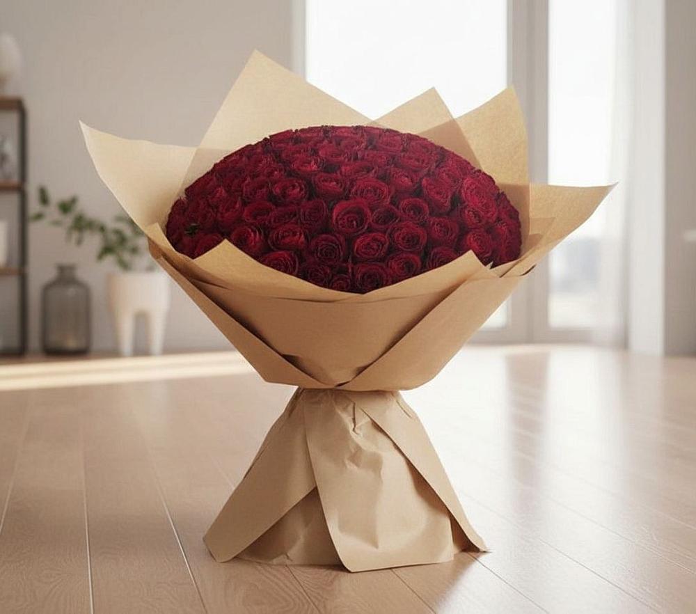 Букет 101 Красная роза в Поздняково