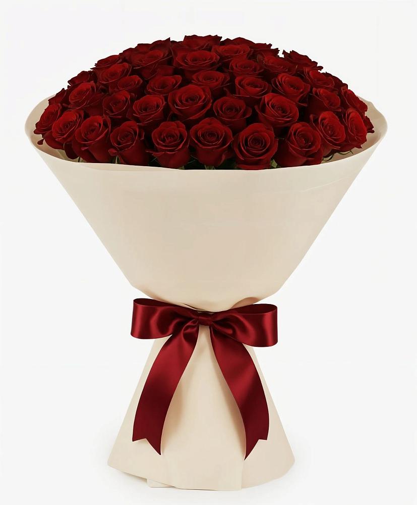 Букет 101 Бордовая роза Блэк Бакарра в Поздняково